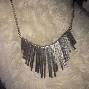 Silver statement necklace
